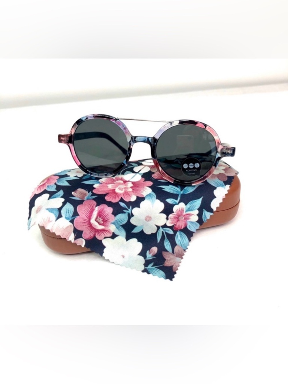 KOMONO Vivien Floral Sunglasses (NEW) πΆπ΄ round - Picture 2 of 16